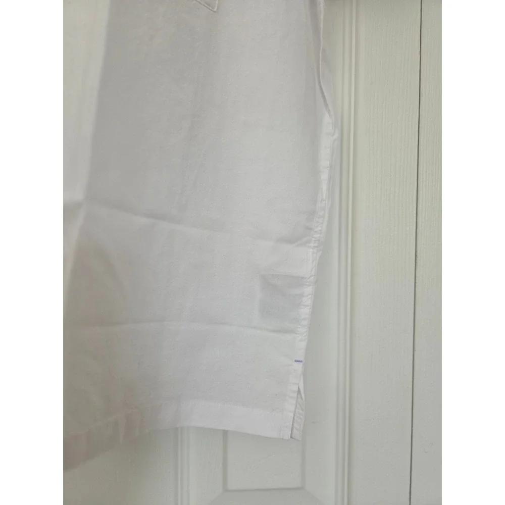 J. Crew End on End Pajama Top Short Sleeve Cotton Women S White NWT CN215
